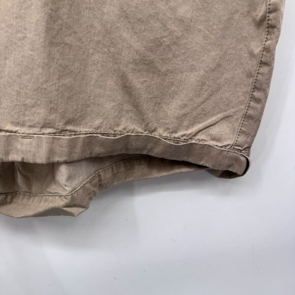 Pact Safari Romper Shortalls Womens XL Khaki Organic Cotton Elastic Waist - Picture 6 of 10
